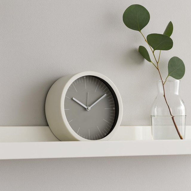 Ceas de birou GIST, cadran minimalist, Ø 15, gri