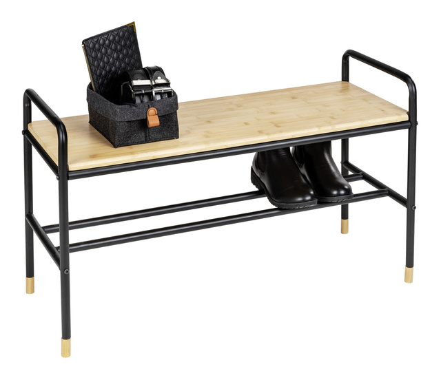 Dulap pentru încălțăminte cu raft din bambus, 80 x 50 x 33,5 cm, Loft, WENKO