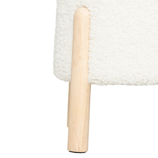 Taburet lateral Inuit Bouclé alb