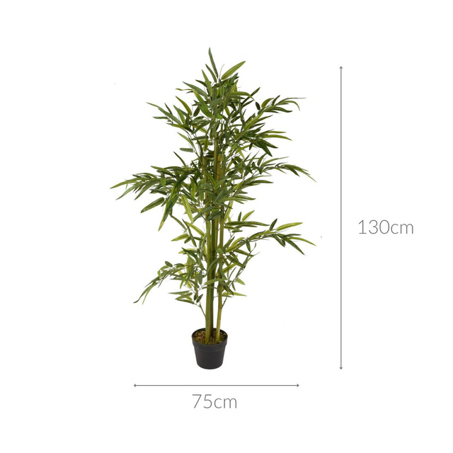 Arbore din bambus artificial in ghiveci, 130 cm