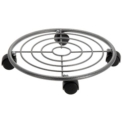 Suport metalic pentru ghiveci cu roți, 35 cm