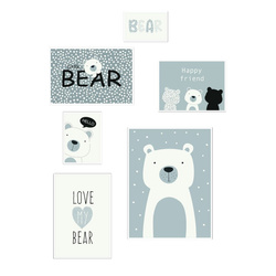 Postere pentru camera copiilor THE KING OF THE JUNGLE, 6 rame