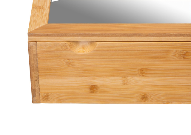 Dulap baie cu oglinda, 35 x 60 cm, bambus, WENKO