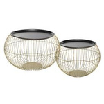 Set 2 masute de cafea rotunde ALYA, metal