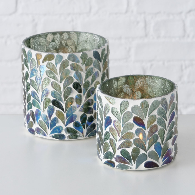 Set 2 sfeșnice mozaic Kirkas,