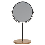 Oglindă cosmetică cu suport din bambus, înălțime 34 cm