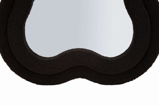 Oglindă de perete TEDDY cu ramă textilă tip teddy-fleece, înălțime 160 cm