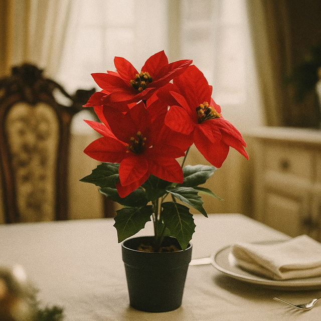 Steaua betleemului, floare artificială, 29 cm