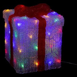 Ornament luminos de exterior, cadou acrilic, 50 LED-uri