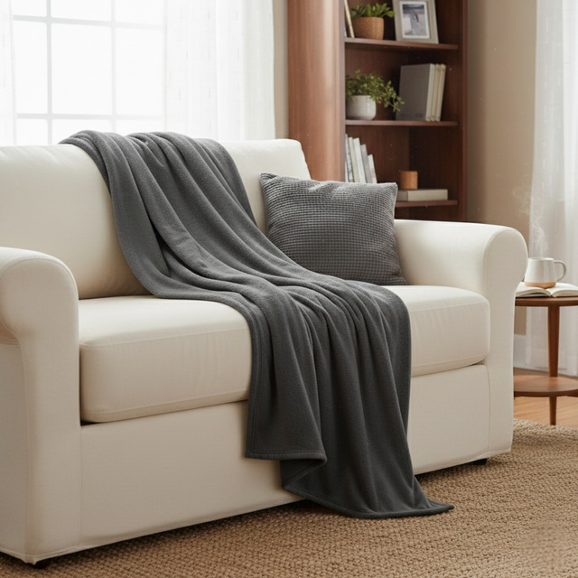 Pătură din pluș 130 x 160 cm, maro