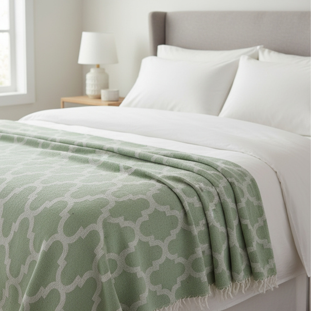 Pătură din bumbac, 180 x 220 cm, model 2