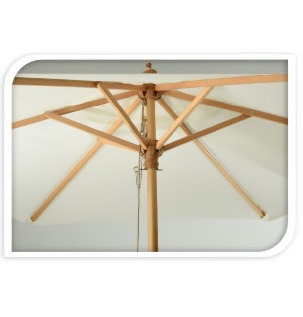 Umbrela de gradina din lemn, Ø 250 cm