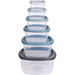 Recipiente pentru alimente cu capac, 6 buc