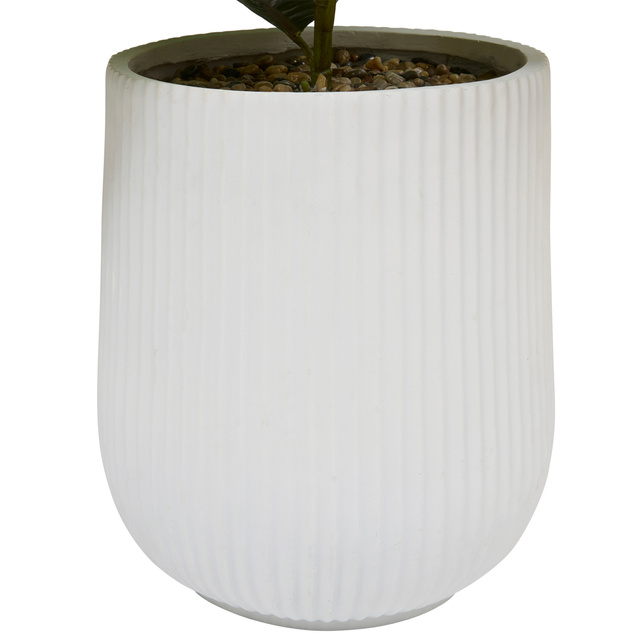 Hortensie artificială în ghiveci ceramic MIKA, albă, înălțime 100 cm