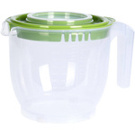 Bol pentru aluat cu capac, cu măsura, 2200 ml