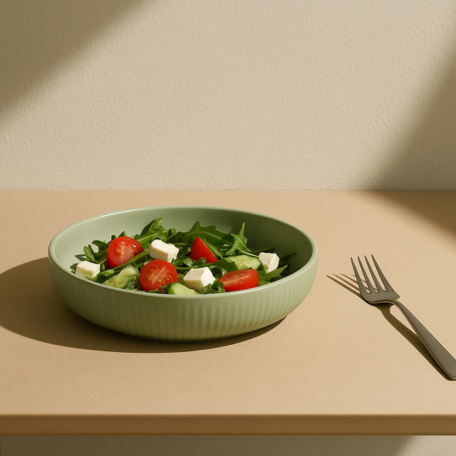 Farfurie adanca din gresie, Ø 22 cm