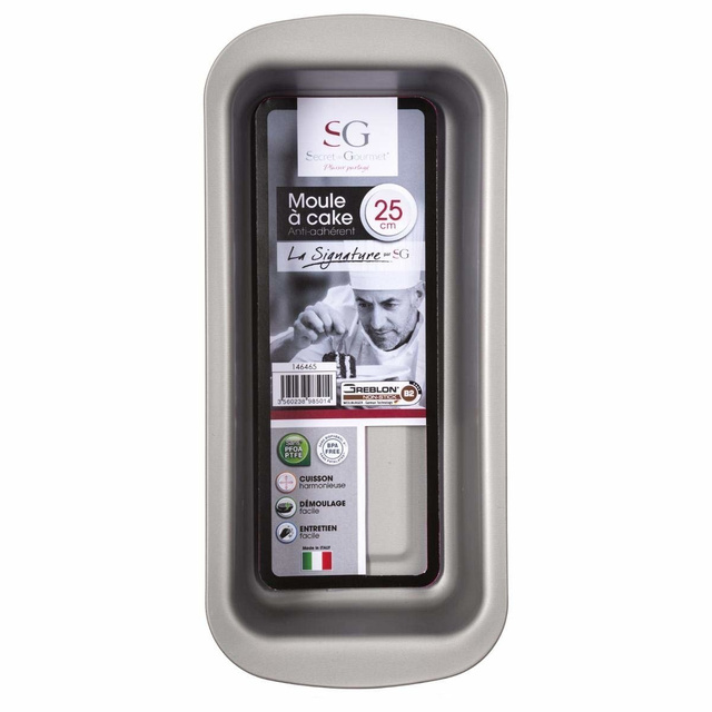 Tava metalica dreptunghiulara, 25 x 13 x 6 cm