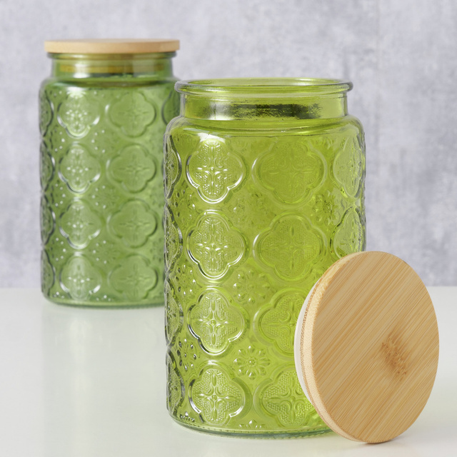 Borcan IMOLA cu capac din bambus, 1000 ml