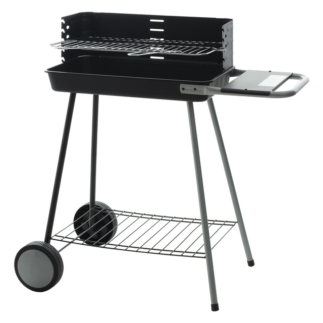 Grătar dreptunghiular KARMILA cu roți, 79,5 x 45 x 84,5 cm