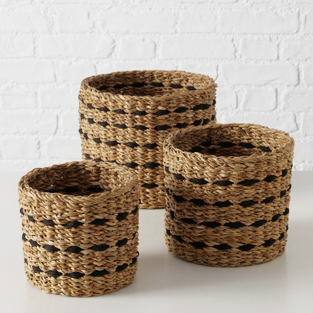 Set coșuri din iută BOKAR, 3 buc.