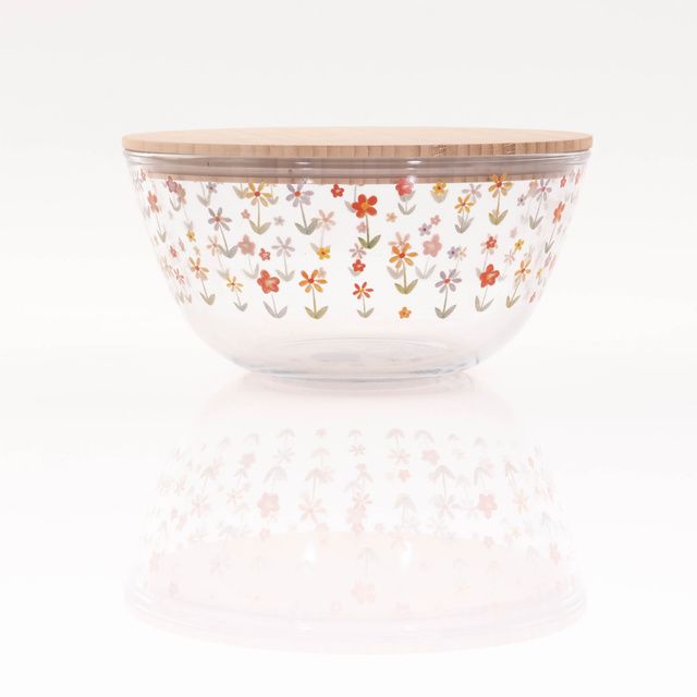 Vas de sticla cu capac Blumi, Ø 23 cm