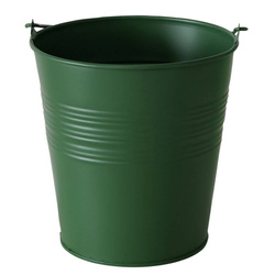 Ghiveci de flori pentru balcon Lingo, forma galeata, zincata, Ø 15 cm