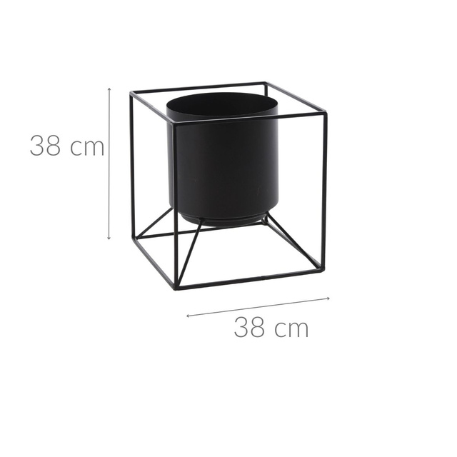 Ghiveci CUBE, metal, 18 x 18 x 18 cm