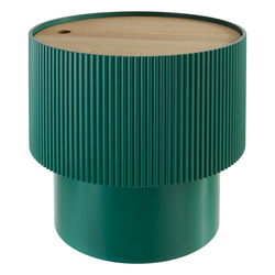 Măsuță de cafea cu spațiu de depozitare ENOLA, rotundă, Ø 38,5 cm