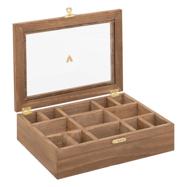 Cutie de bijuterii din lemn FLORAL, 20,5 x 5,3 x 15 cm