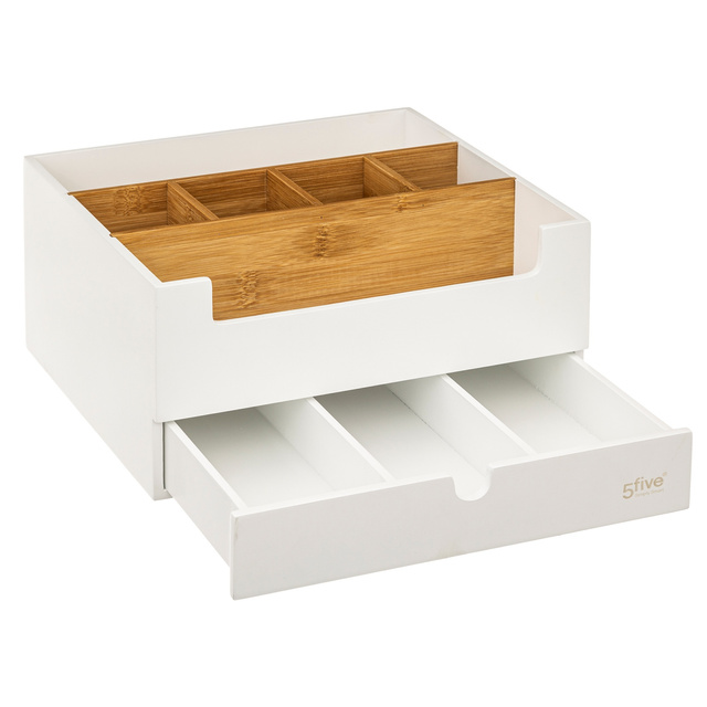 Organizator din bambus pentru cosmetice, 1 sertar