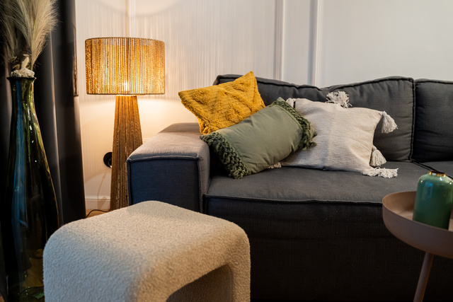 Fata de perna decorativa ZELIE boho, bumbac, 40 x 40 cm