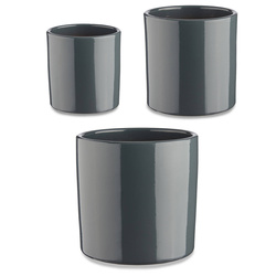 Set 3 ghivece rotunde din ceramica