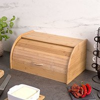 Cutie din bambus pentru pastrarea painii, Zeller, 40 x 26 x 20 cm, Maro