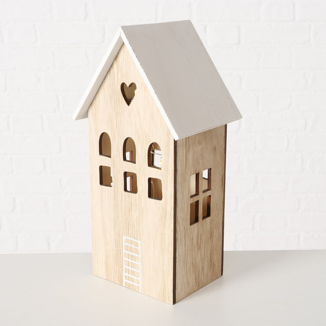 Decor lemn cu iluminat, 2 case, ALDEA