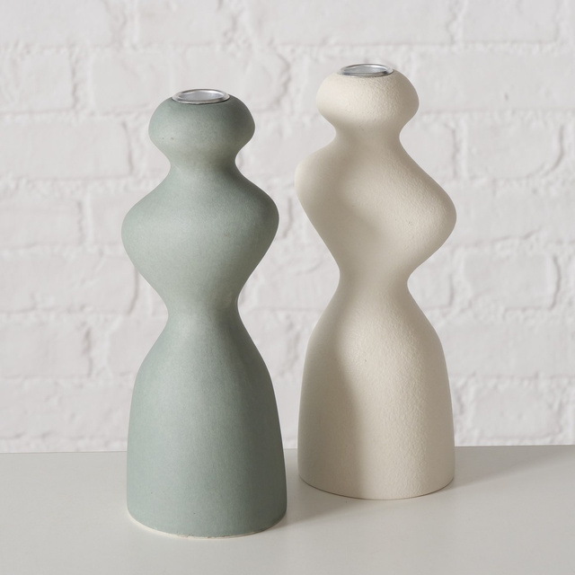 Sfeșnic din ceramică de formă neregulată MORANA, 22 cm