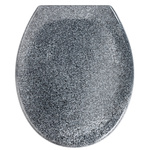Capacul de toaletă OTTANA GRANIT - Duroplast, cu cădere lentă, WENKO, gri închis