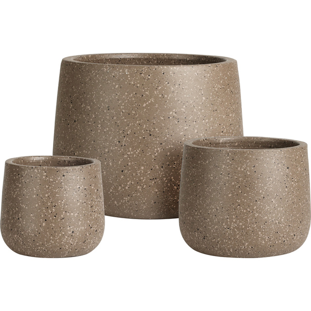 Ghivece ceramice de diferite dimensiuni, 3 buc