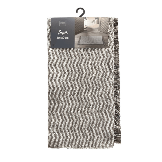 Covor impletit cu franjuri ALESSIA, 50 x 80 cm