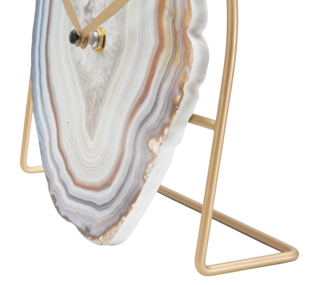 Ceas elegant cadran cu model de agat, 20 x 19,5 cm