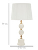 Lampă de birou cu bază decorativă NAPOLI, 59 cm