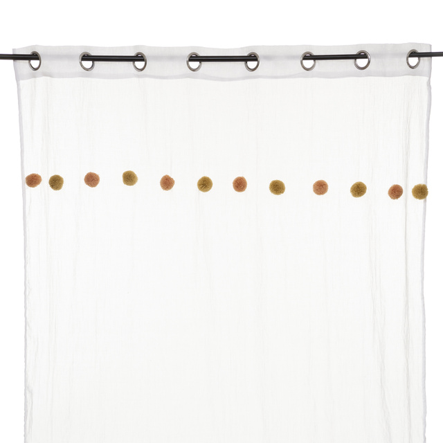 Perdea pentru copii cu ciucuri, 140 x 240 cm