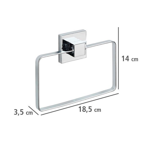 Suport baie universal Quadro, Argintiu, 18,5x14x3,5 cm, WENKO