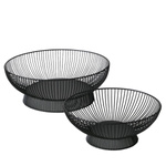 Fructiera metalica, Balu, 2 buc, negru
