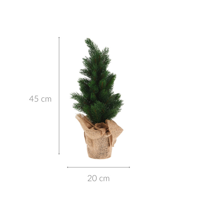 Copac artificial în ghiveci din iută, 45 cm