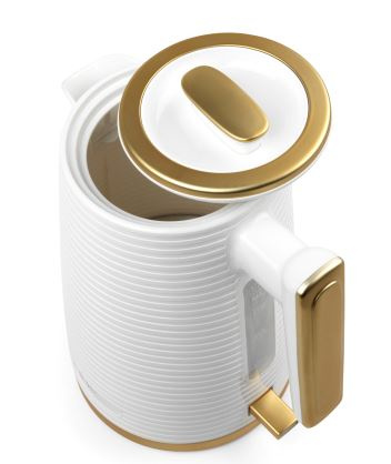 Fierbător electric alb PETRA 2200 W, 1,7 l