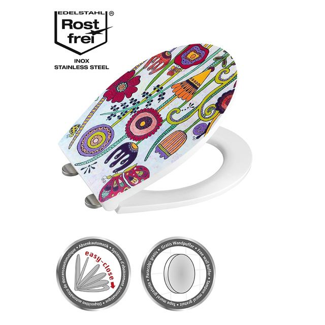Capac de toaletă cu grafică colorată, WENKO