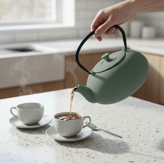 Ceainic din fontă cu infuzor NOMI, 800 ml, turcoaz