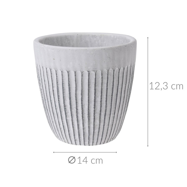Ghiveci din ceramică cu model geometric, Ø 14 cm