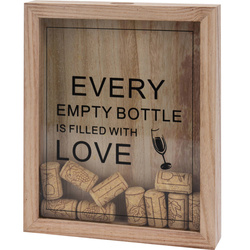 Cutie din lemn pentru dopuri, 20 x 25,5 cm, model decorativ