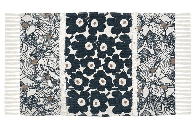 Covor din bumbac cu flori, EUGENIE, 60 x 90 cm